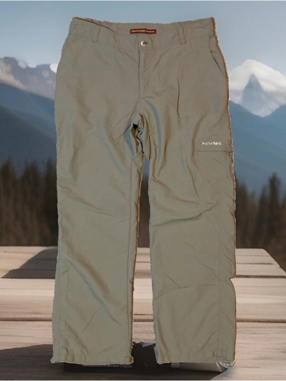 SIMMS COR3 Fishing Pants Men’s M Beige Nylon Performance Stretch Outdoors Hiking
